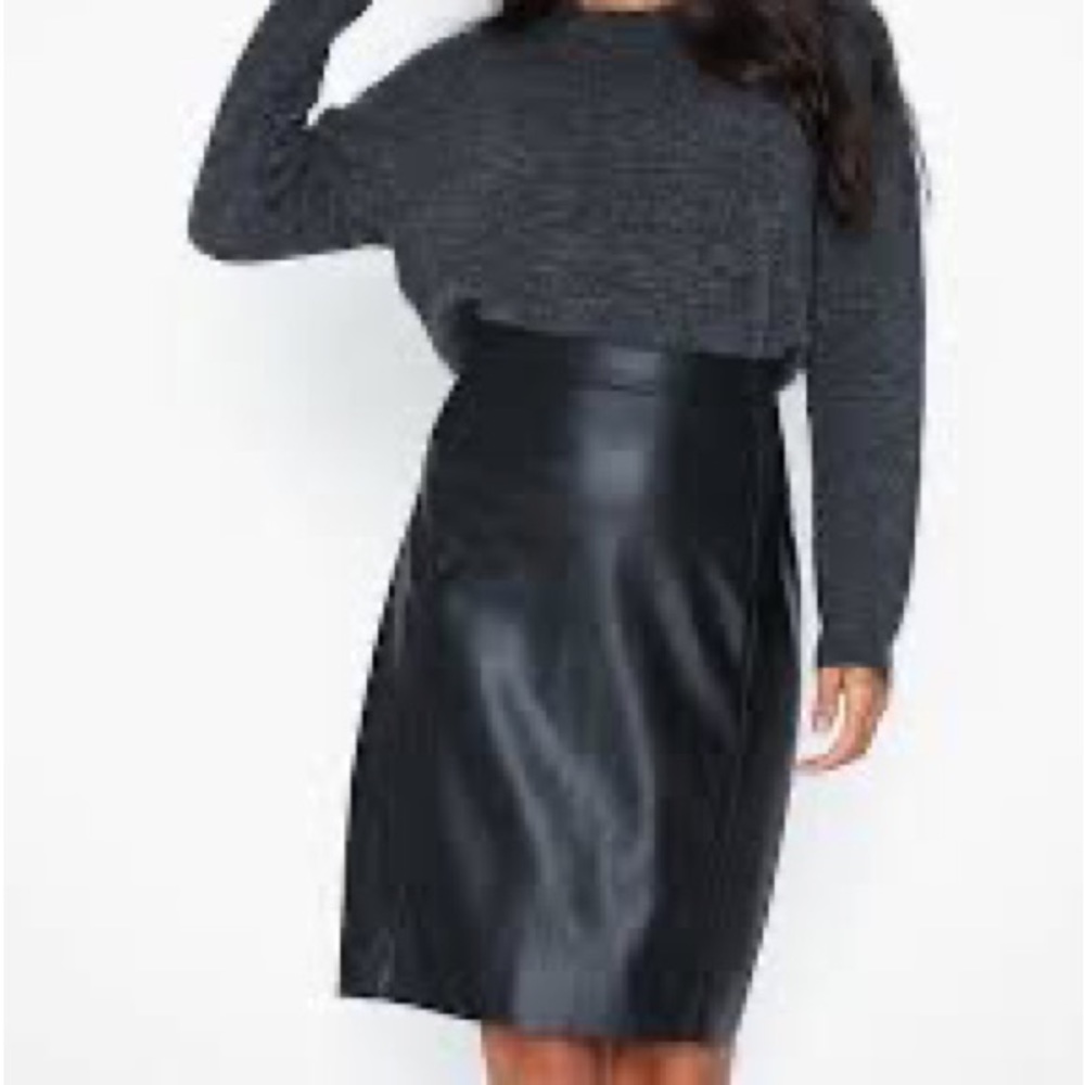 Faux Leather High Wasited Skirt NWT